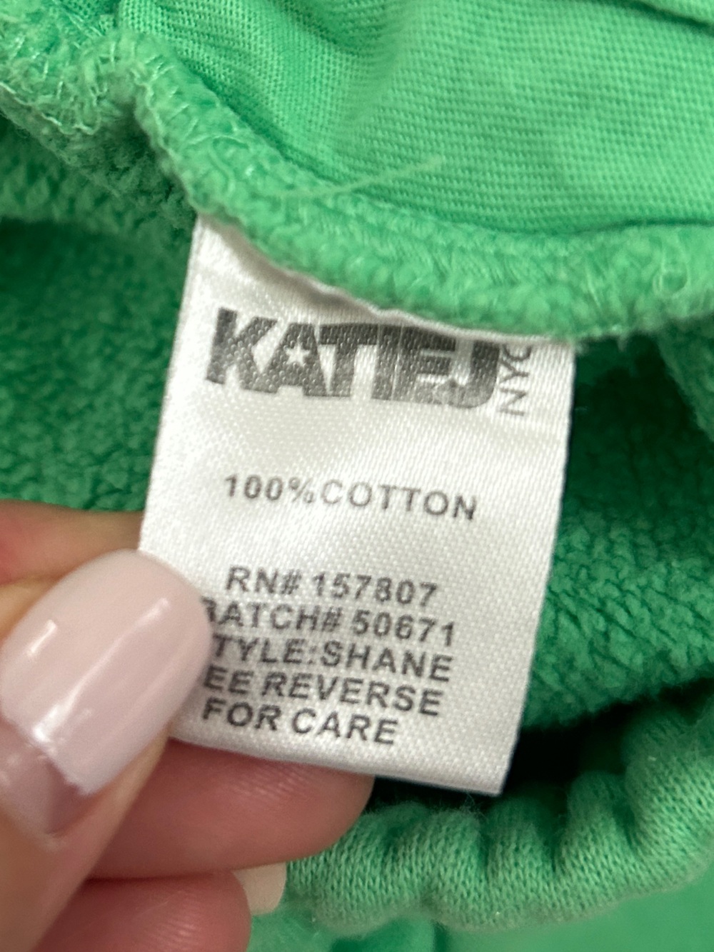 Katie J NYC green hoodie and shorts sweatshirt set Small/Large - Picture 7 of 11